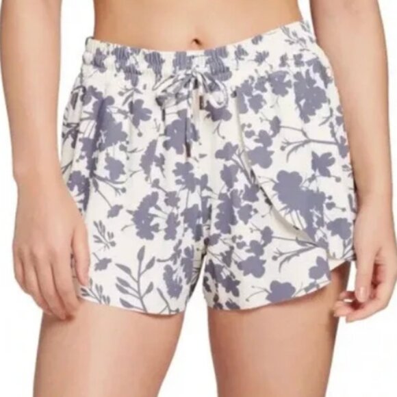 CALIA by Carrie Underwood Pants - Calia by Carrie Underwood Flutter Shorts Medium Cream White Blue Flower